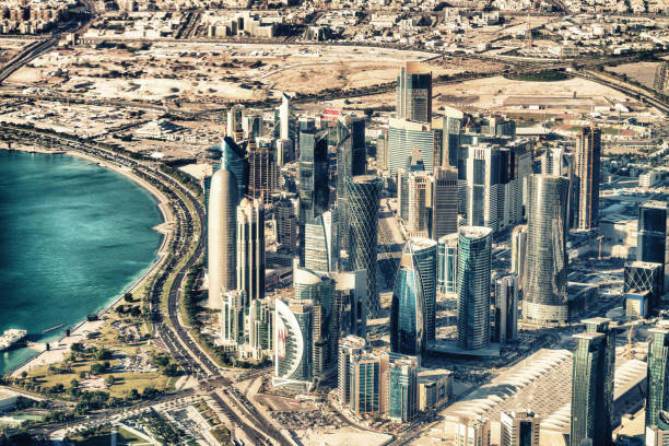istock Doha skyline, aerial view - Qatar 1176073640
