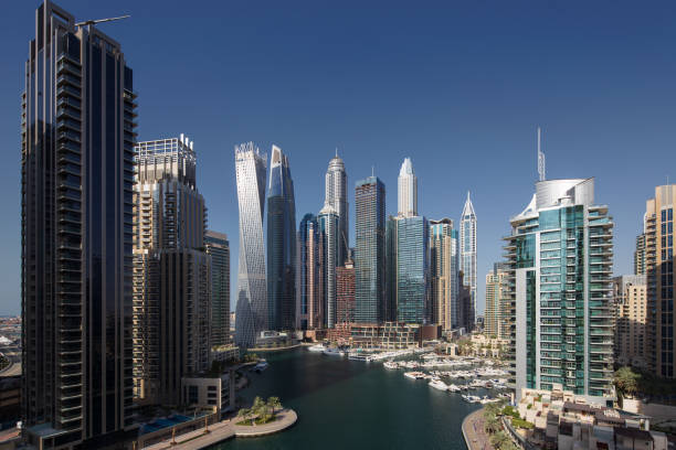 istock Modern skyscrapers in Dubai Marina. 1176076195