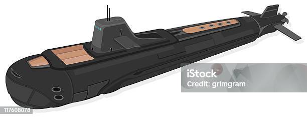 Jądrowej Sub - Stockowe grafiki wektorowe i więcej obrazów Łódź podwodna - Łódź podwodna, Atomowa łódź podwodna, Statek wojskowy