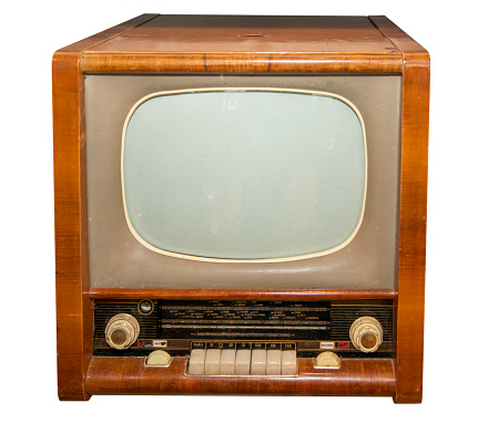 Combinación de instalación de radio y televisión,1959,hecho en la URSS- Aislado en Blanco photo