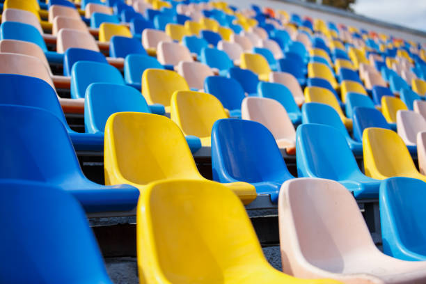 istock Stadium seats outdoor in sunny day 1176088667