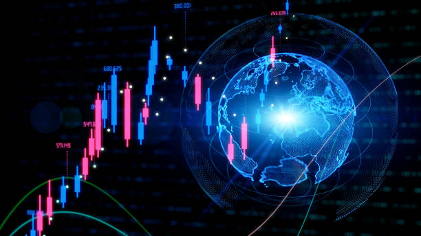 글로벌 금융 개념. 주식 차트. 전 세계 비즈니스. - currency exchange global finance currency european union currency 뉴스 사진 이미지