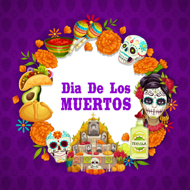 Ilustración de Celebración Del Día De Los Muertos Del Día Mexicano De  Muertos y más Vectores Libres de Derechos de Altar - iStock