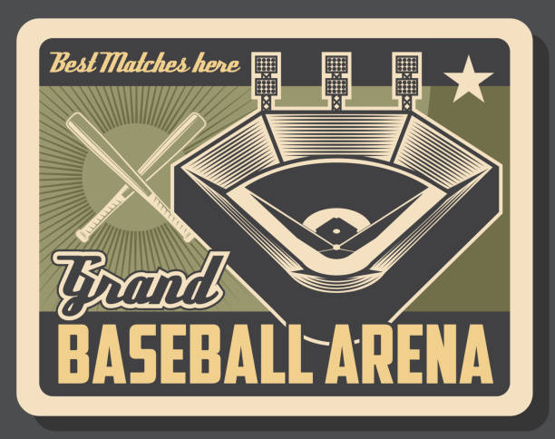 baseballowy turniej sportowy lub arena meczowa - infield stock illustrations