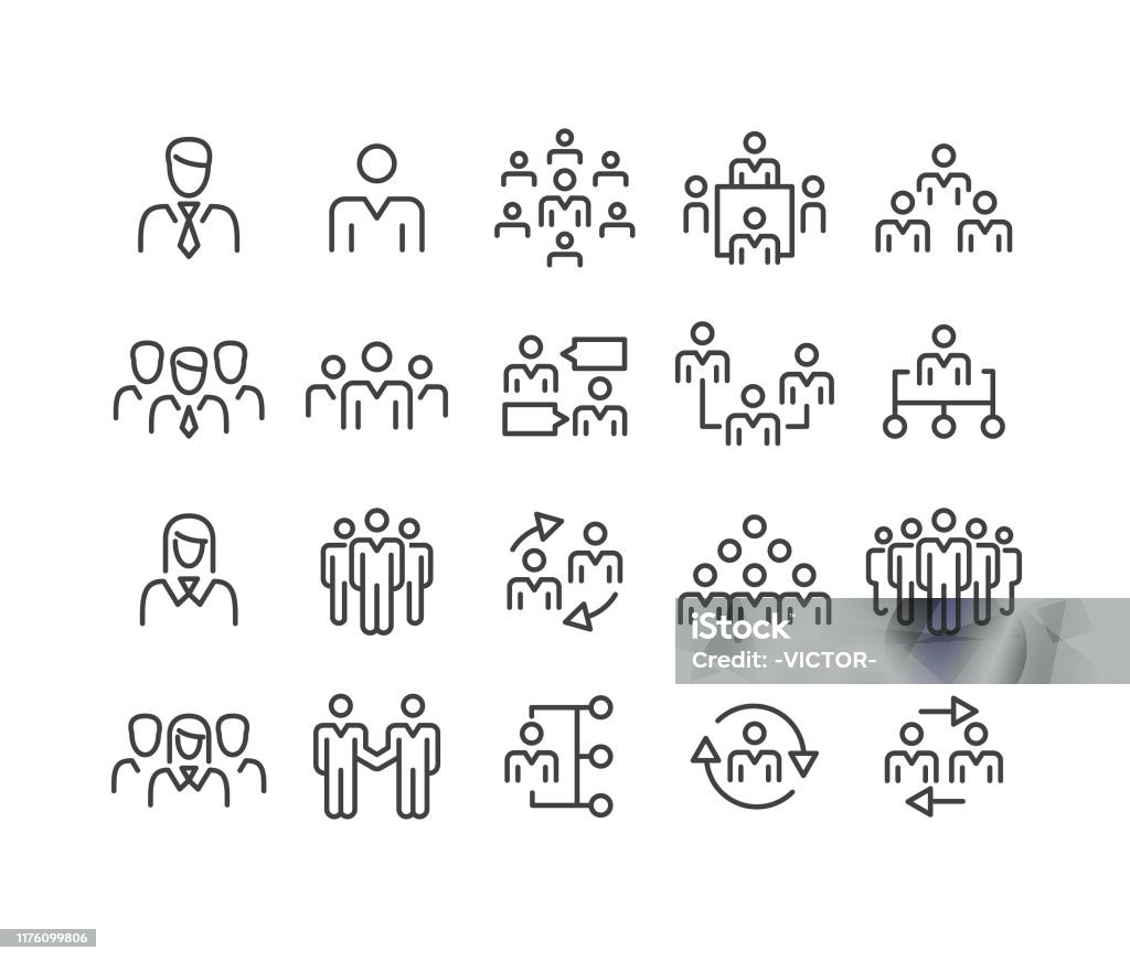 Business People Icons - Classic Line Series Business, People, Icon stock vector
