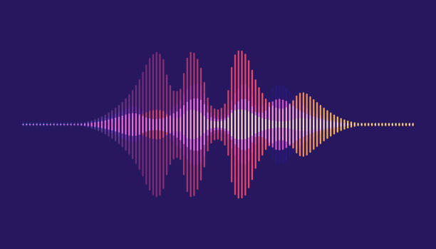 音波。モーションサウンドウェーブ抽象背景。 - 波形パターン点のイラスト素材／クリップアート素材／マンガ素材／アイコン素材