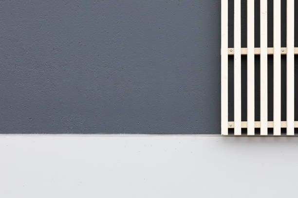 istock Clean new building wall exterior black and white line 1176103748