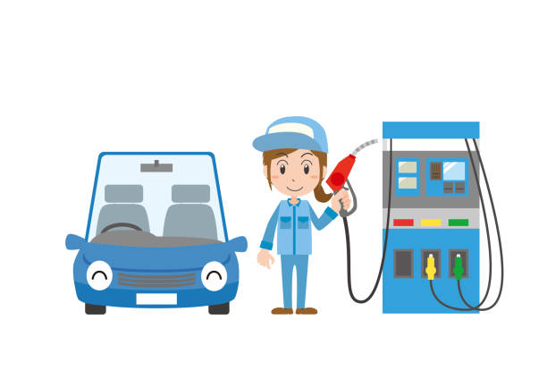 istock Female employee at gas station 1176104010