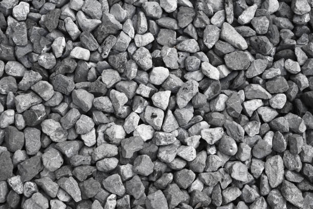 istock Gravel stone, Light blue color of pebble stone using in construction 1176109541