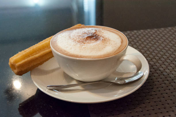 istock Churros con chocolate served in a restaurant. 1176113244