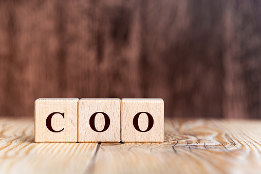 COO word made with building blocks