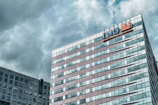 ING building, Financial district at the Amsterdam Bijlmer, Modern office buildings, business district Amsterdam Arena park, Southeast,  cloudy sky Amsterdam, haaksbergweg the Netherlands, 09/13/2019, ING building, Financial district at the Amsterdam Bijlmer, Modern office buildings, business district Amsterdam Arena park, Southeast,  cloudy sky netherlands currency stock pictures, royalty-free photos & images