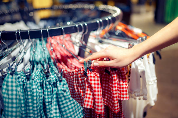 istock Fashionable woman choosing clothes 1176114162