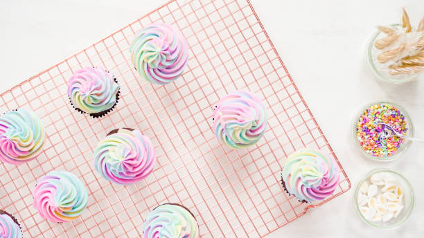 istock Frosting unicorn chocolate cupcakes 1176115060