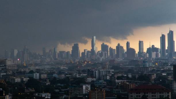 istock Bangkok cityscape before big rain 1176133154