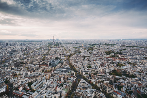 High angle view of Paris