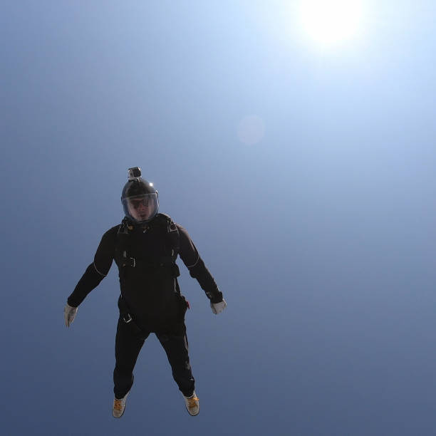 Flying through sky