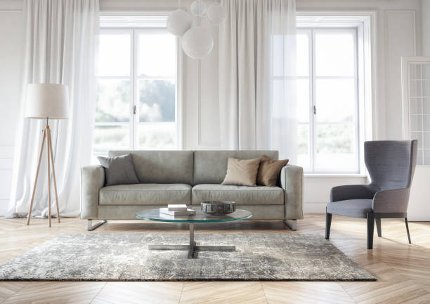 istock Modern scandinavian living room interior - 3d render 1176138320