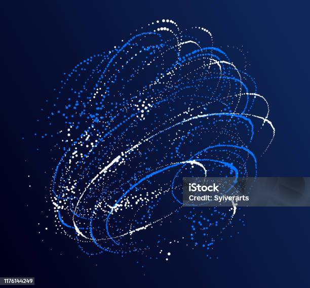 Particle Flow Colorful Particle Flow Whirlpool Colorful Vector Abstract Background Life Forms ...