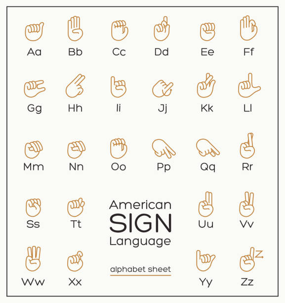 ilustraciones, imágenes clip art, dibujos animados e iconos de stock de hoja de alfabeto de lenguaje de señas americano - letter m sign language american sign language deaf