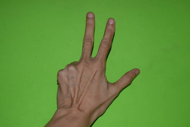 istock Hand sign three fingers number three with hand 1176148744