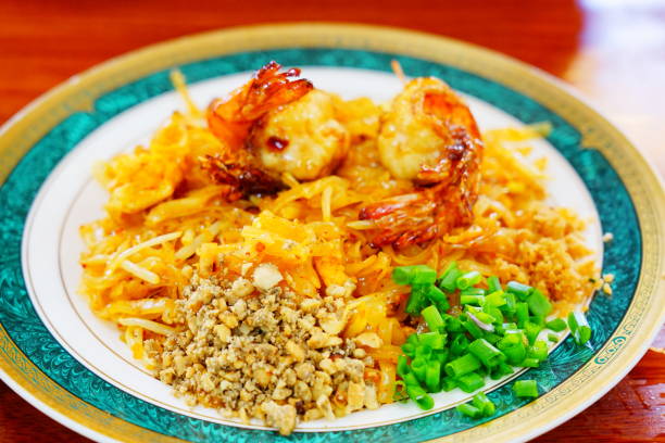 istock Thai Seafood Noodle Stir fry with Peanut Sauce 1176153851