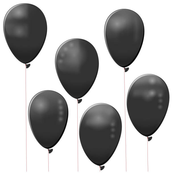 istock Inflatable Gel black balls on the white background. For design in marketing on Black Friday, the Friday sale discounts. 1176161015