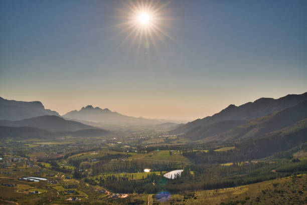 istock Winelands valle in mountain and sunshine 1176162009