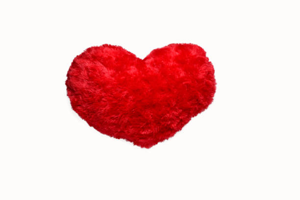 istock small red heart  fur pillow on white background  isolated 1176166919