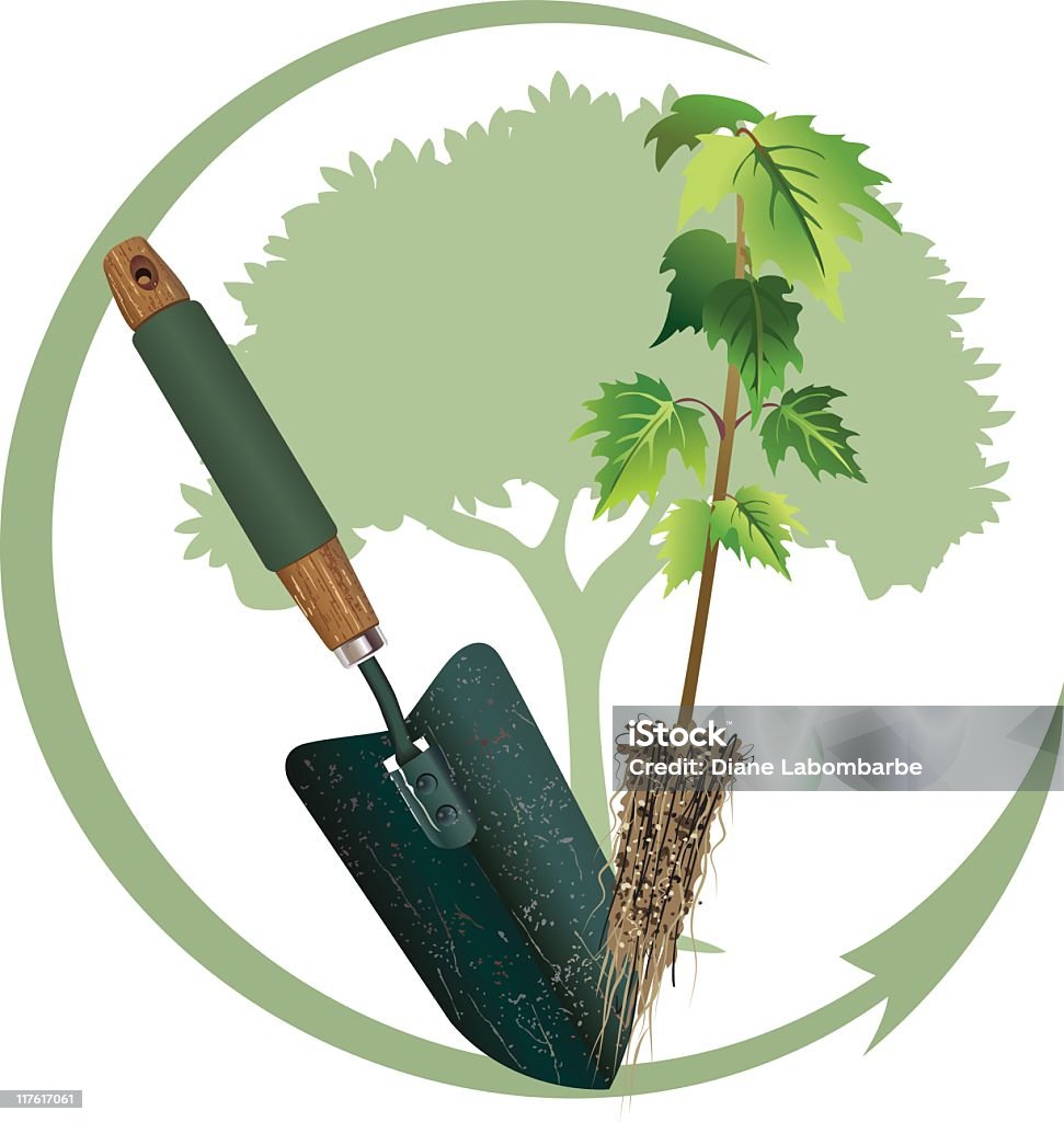 Arbor Day Baum Pflanzen - Lizenzfrei Schössling Vektorgrafik