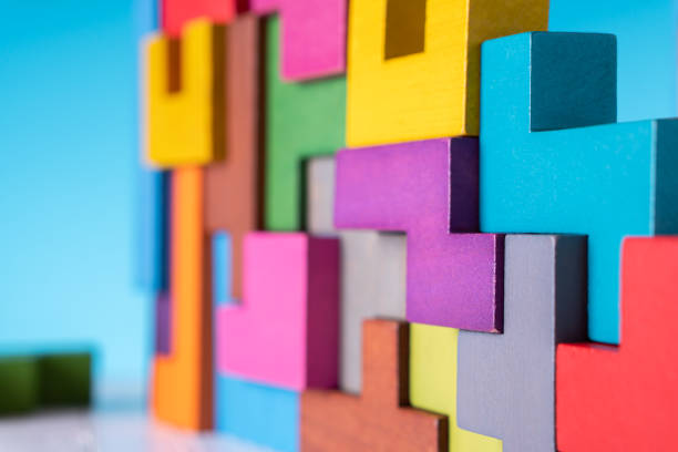 istock Geometric shapes on a blue background. 1176171318