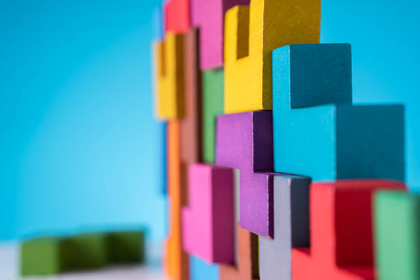 istock Geometric shapes on a blue background. 1176171330