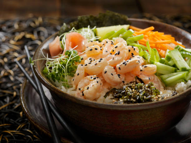 istock Creamy Shrimp Buddha Bowl 1176171830