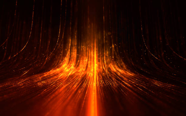 Abstract background with magic Lines composed of glowing up. stock photo