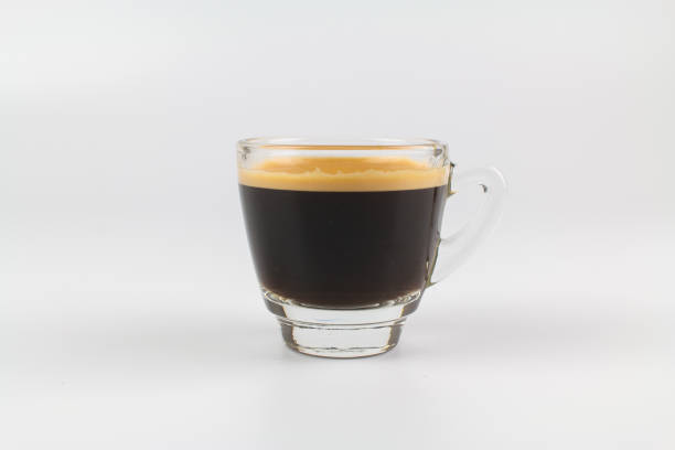 istock Cup of espresso coffee on white background. 1176181255
