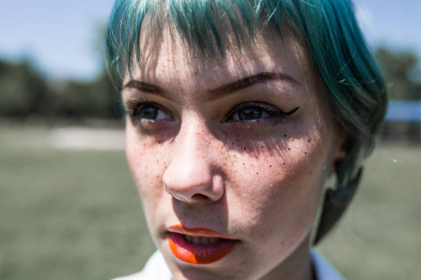 istock Charming young woman with freckles 1176184407