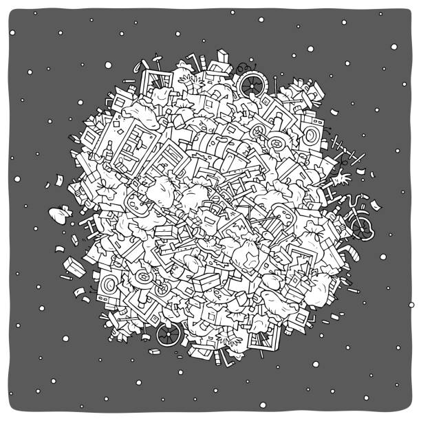 Planet Of Rubbish In Space Stock Illustration - Download Image Now -  Garbage, Outer Space, Garbage Dump - iStock