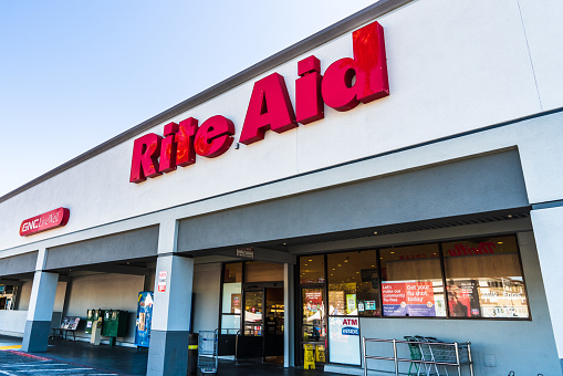 September 12, 2019 Santa Clara / CA / USA - Rite Aid pharmacy entrance; Rite Aid Corporation is the third largest drugstore chain in the United States