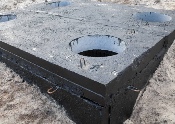 istock Manhole in the concrete block 1176188296