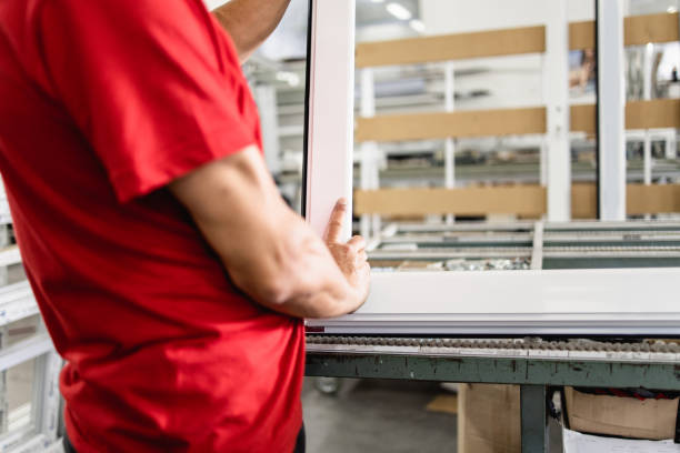 istock Factory interiors for manufacturing PVC windows and doors. 1176197648