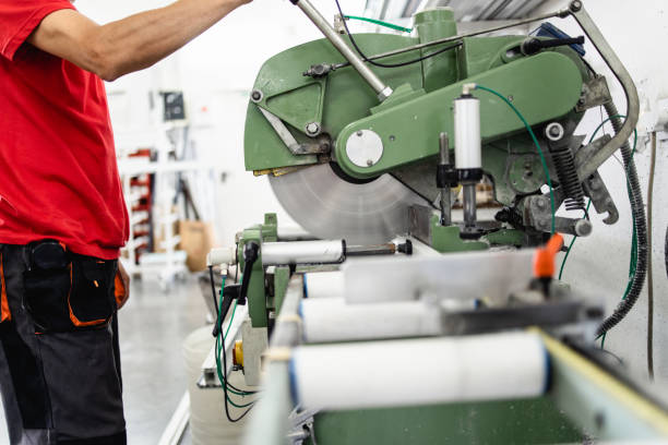 istock Factory interiors for manufacturing PVC windows and doors. 1176197649