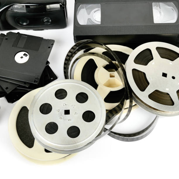 istock Old photo and video equipment isolated on white background. 1176203722