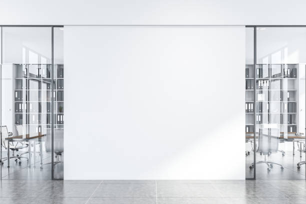 istock White office hall with meeting room, mock up 1176206633