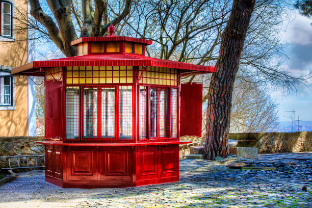 Hexagonal pavilion near Castelo de Sao Jorge, Lisbon