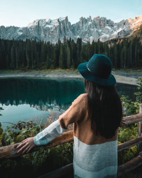 istock Young Female Hiker Exploring lake 1176215959