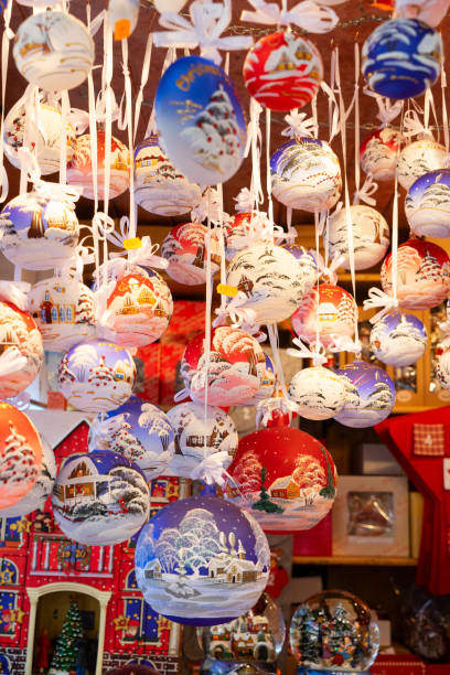istock Christmas market kiosk details 1176215989