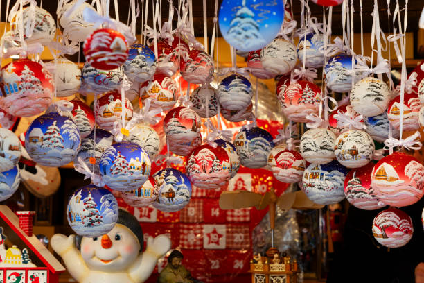 istock Christmas market kiosk details 1176216126