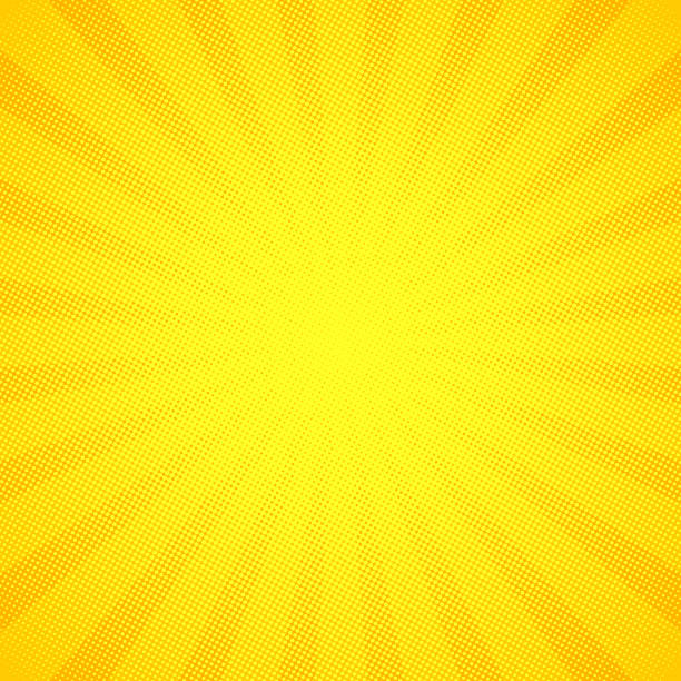 Yellow pop art comic background with blast halftone dot.Cartoon comic explosion pattern with radial sun. Comic background in retro style. vector illustration Yellow pop art comic background with blast halftone dot.Cartoon comic explosion pattern with radial sun. Comic background in retro style. vector eps10 focus stock illustrations