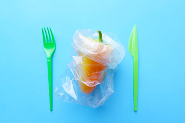 istock bell pepper in plastic bag and disposable utensil 1176219210
