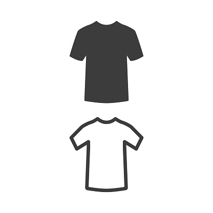 T-shirt icon on white background. Vector Illustration